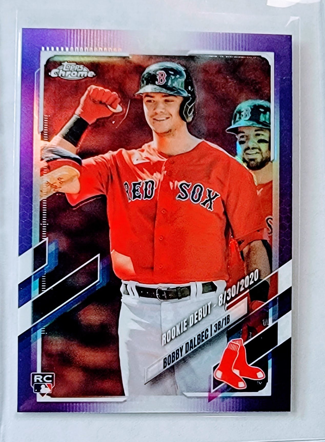 2021 Topps Chrome Update Bobby Dalbec Rookie Debut Purple Rookie Refractor AVM1 simple Xclusive Collectibles