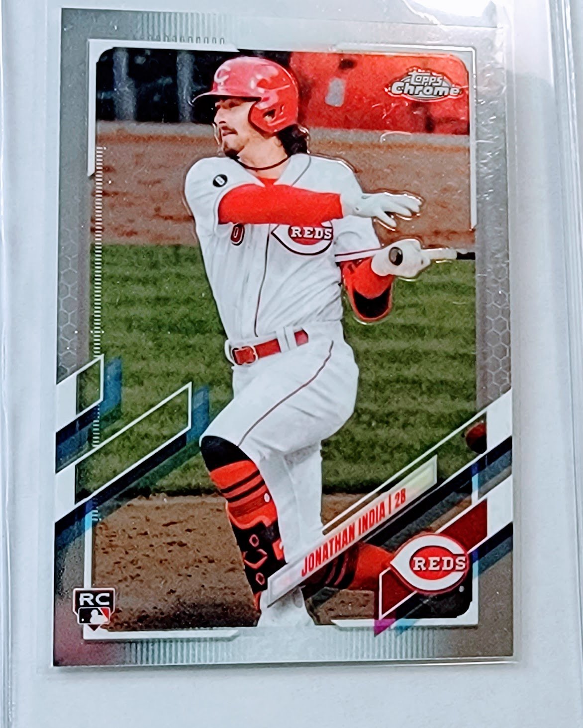 2021 Topps Chrome Update Jonathan India Rookie Baseball Card AVM1 simple Xclusive Collectibles