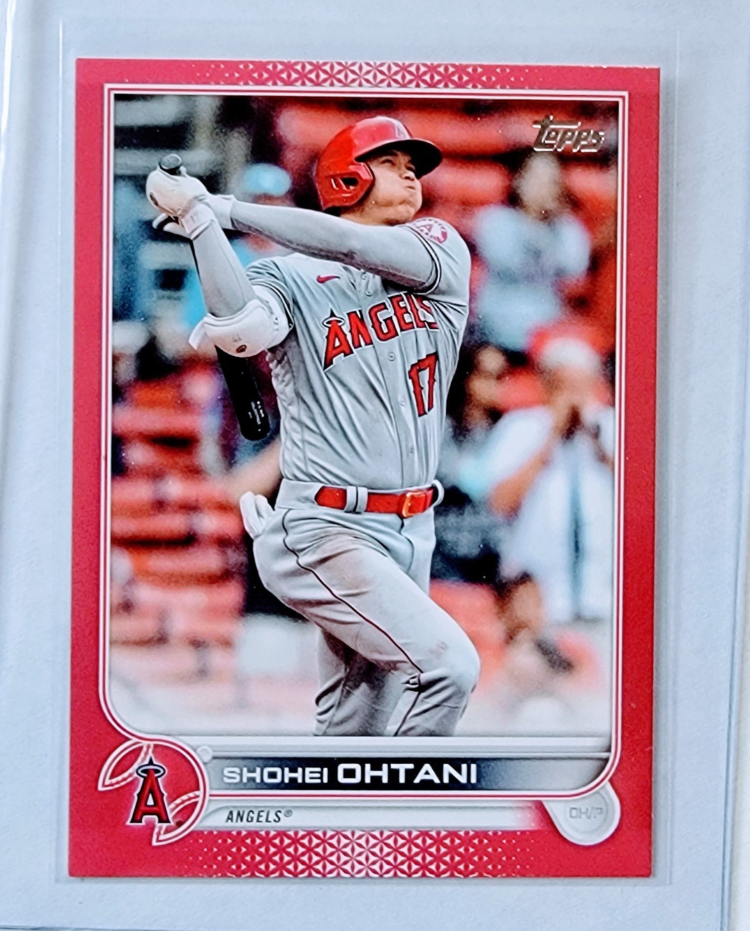 2022 Topps Shohei Ohtani Red Bordered #'d/50 Baseball Card simple Xclusive Collectibles