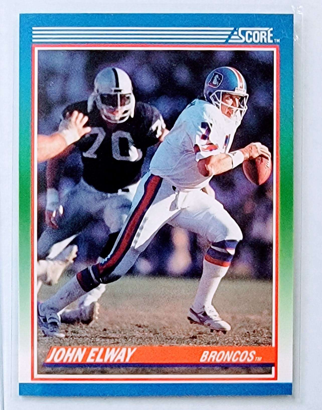 1990 Score John Elway Football Card AVM1 simple Xclusive Collectibles
