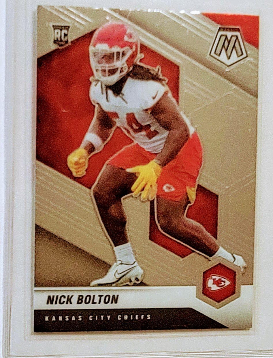 2021 Panini Mosaic Nick Bolton Football Card AVM1 simple Xclusive Collectibles