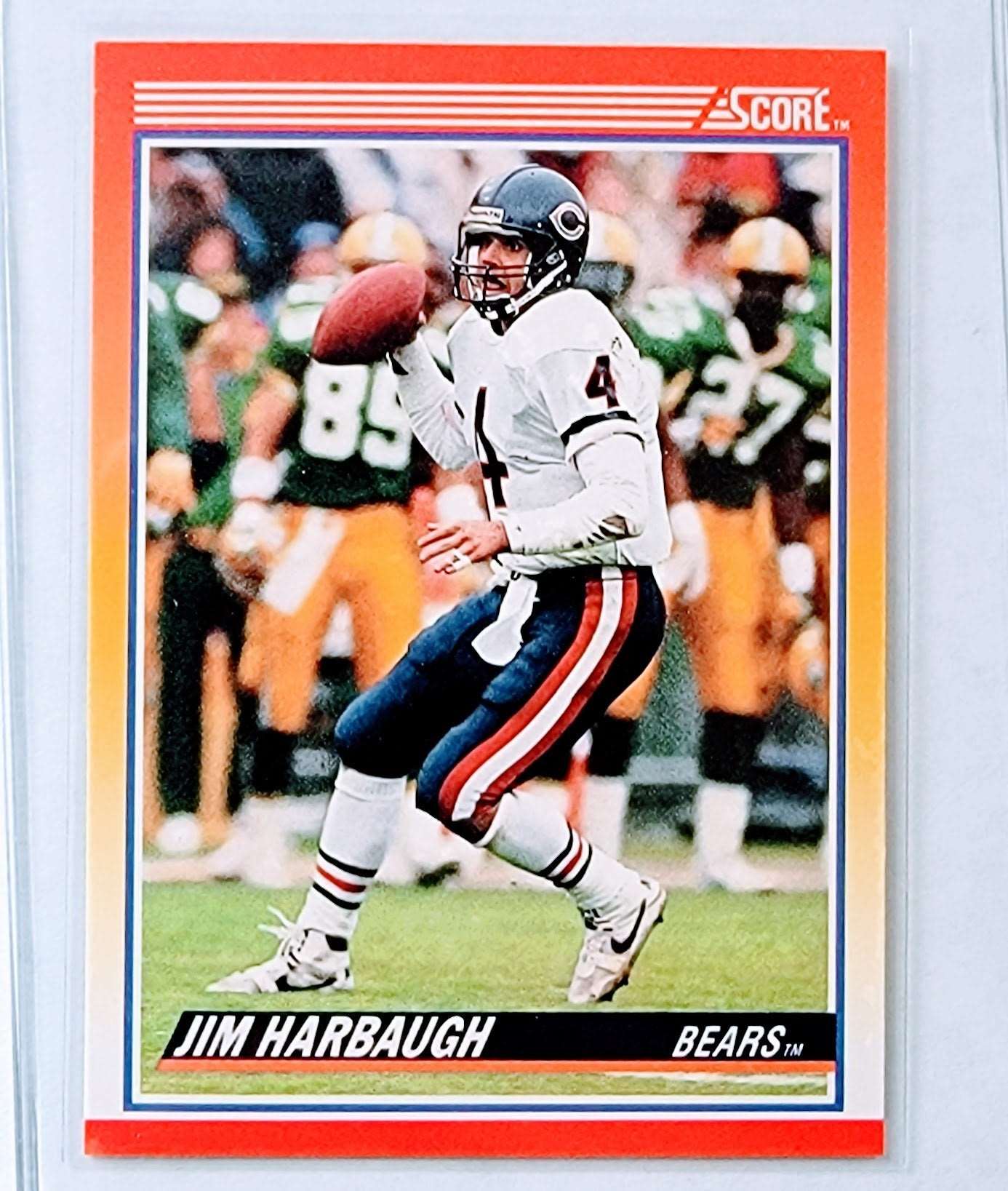 1990 Score Jim Harbaugh Football Card AVM1 simple Xclusive Collectibles