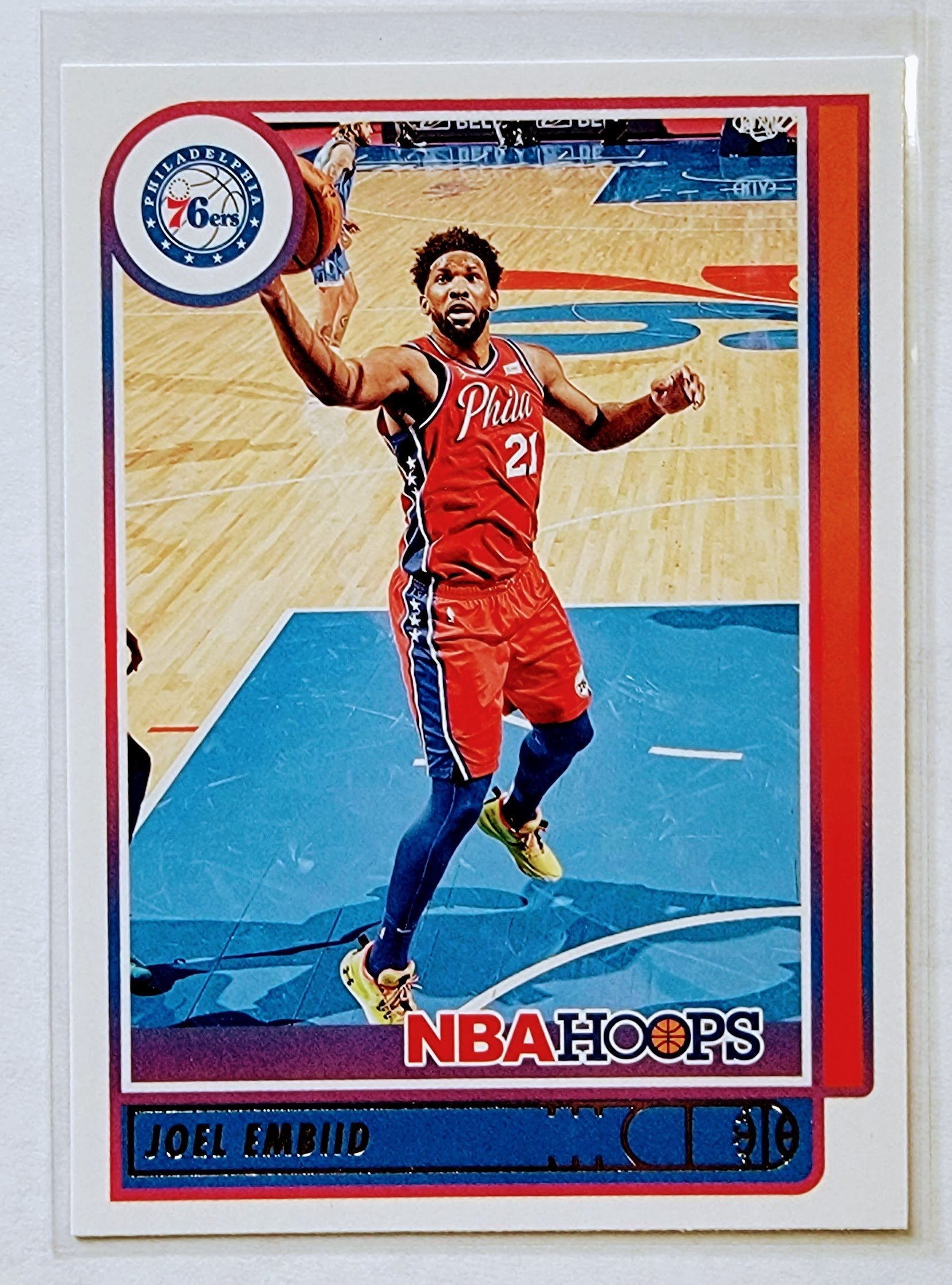 2021-22 Panini NBA Hoops Joel Embiid Basketball Card AVM1 simple Xclusive Collectibles   