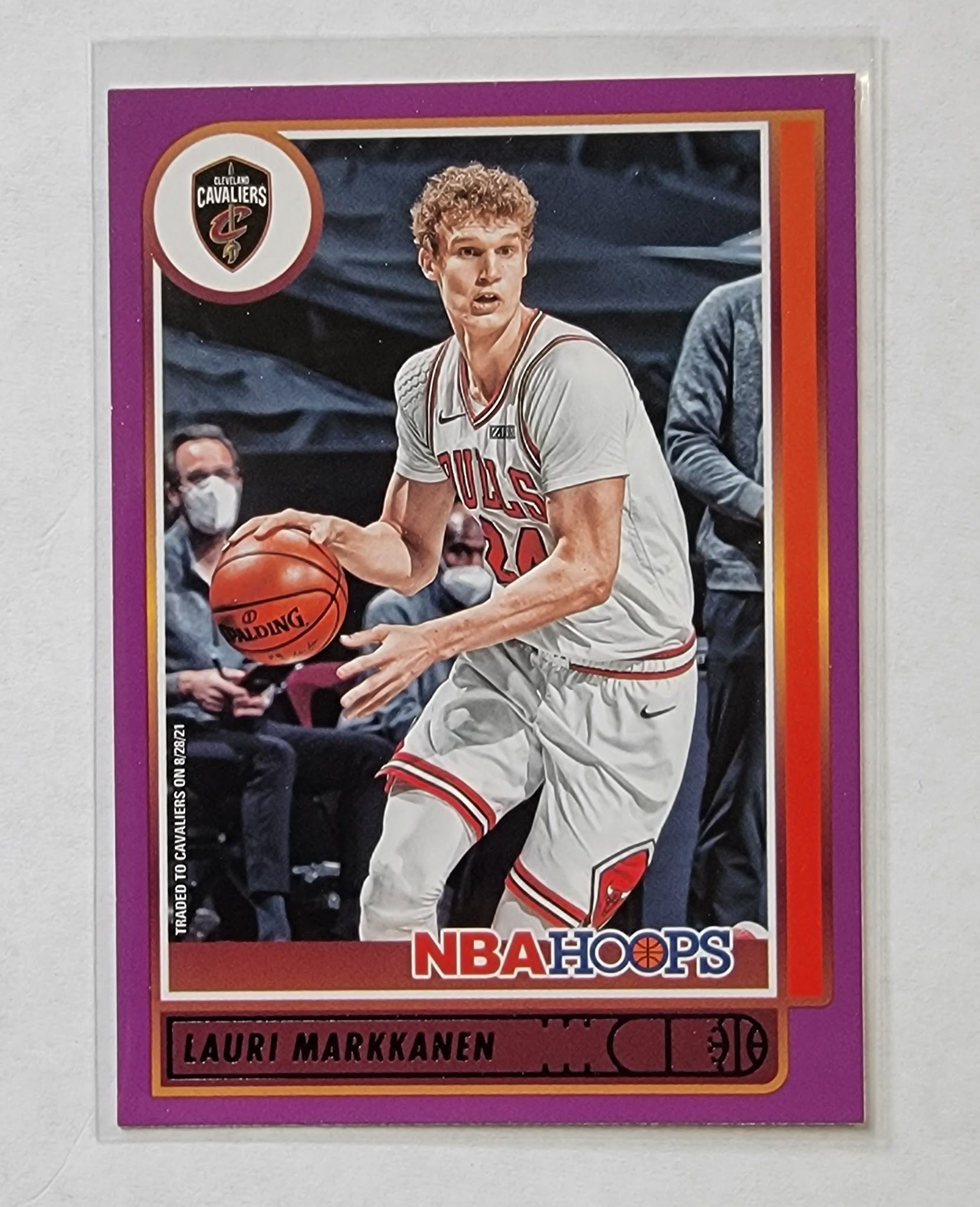 2021-22 Panini NBA Hoops Lauri Markkanen Purple Border Basketball Card AVM1 simple Xclusive Collectibles