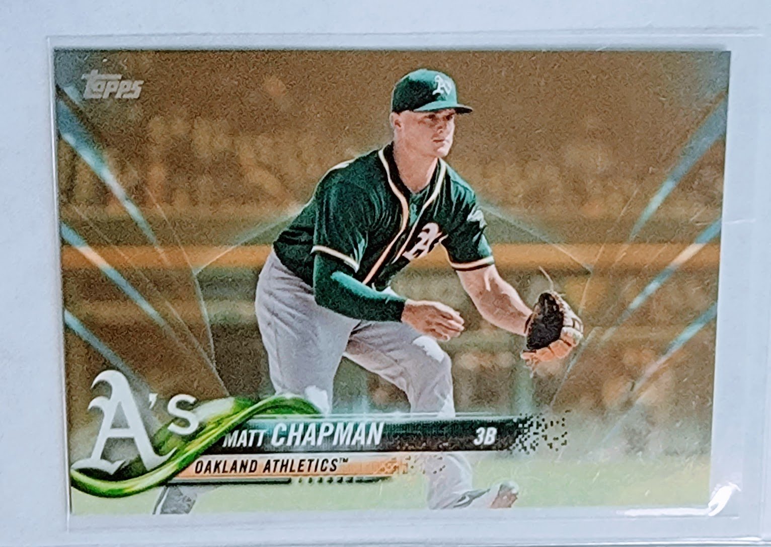 2018 Topps Matt Chapman Gold #'d/2018 Insert Baseball Card TPTV simple Xclusive Collectibles