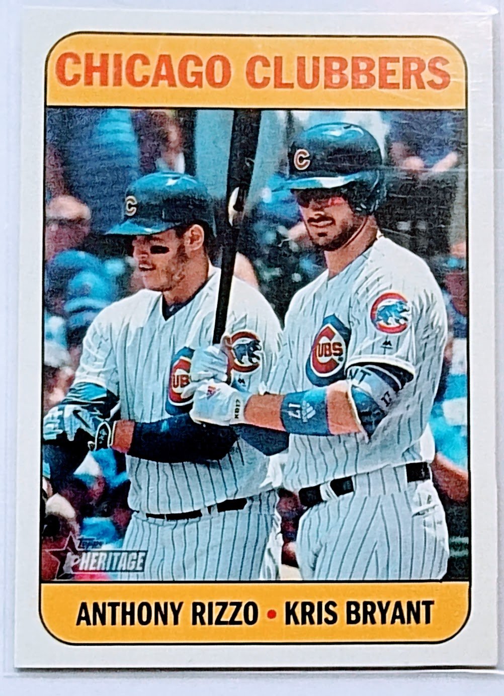 2018 Topps Heritage Anthony Rizzo & Kris Bryant Chicago Clubbers Insert Baseball Card TPTV simple Xclusive Collectibles
