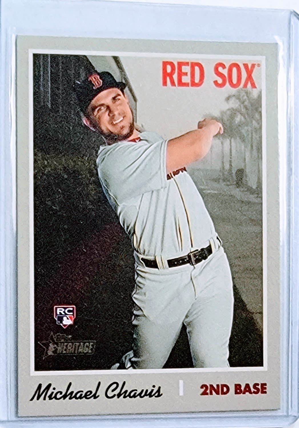 2018 Topps Heritage Michael Chavis Rookie Baseball Card TPTV simple Xclusive Collectibles