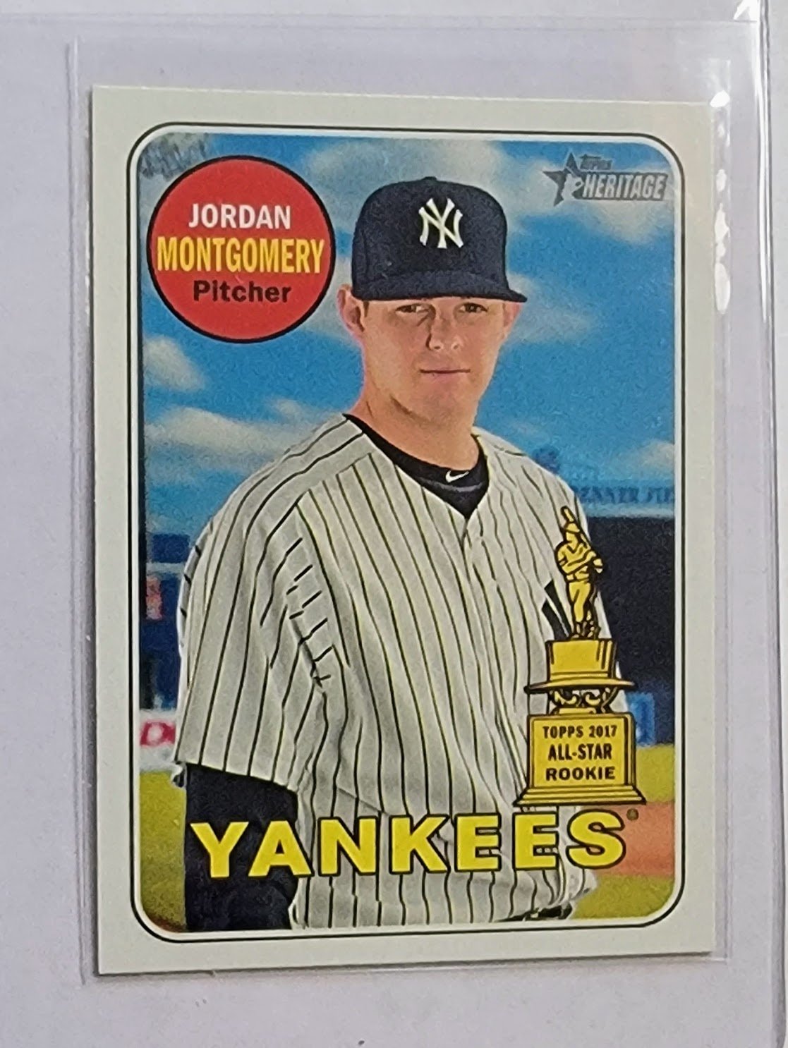 2018 Topps Heritage Jordan Montgomery 2017 All Star Rookie Insert Baseball Card TPTV simple Xclusive Collectibles
