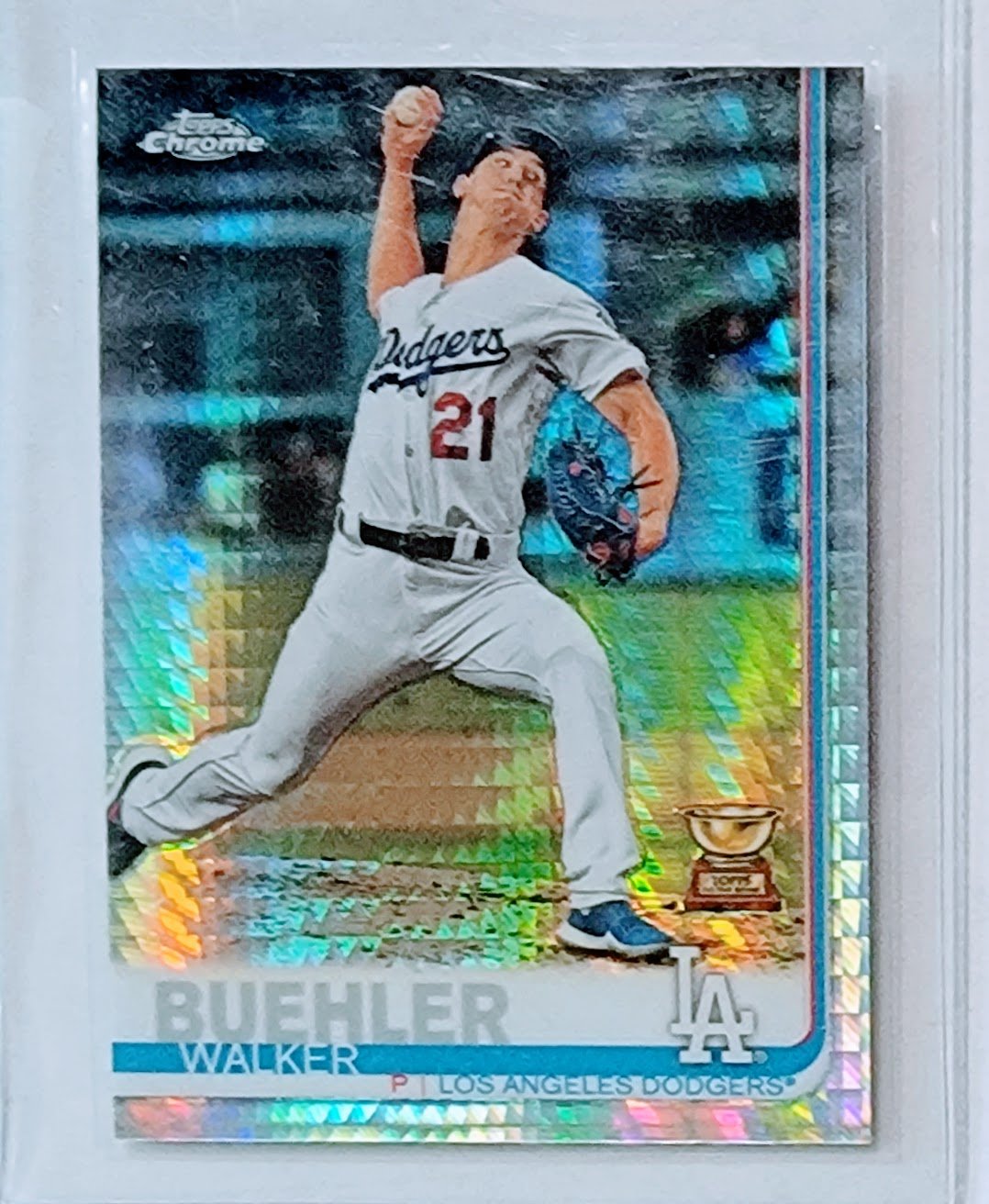 2019 Topps Chrome Walker Buehler All Star Rookie Prism Refractor Insert Baseball Card TPTV simple Xclusive Collectibles