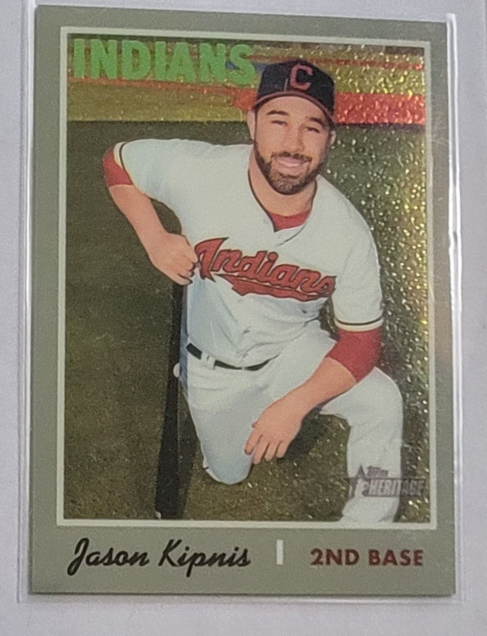 2019 Topps Heritage Jason Kipnis Chrome #'d/999 Baseball Card TPTV simple Xclusive Collectibles