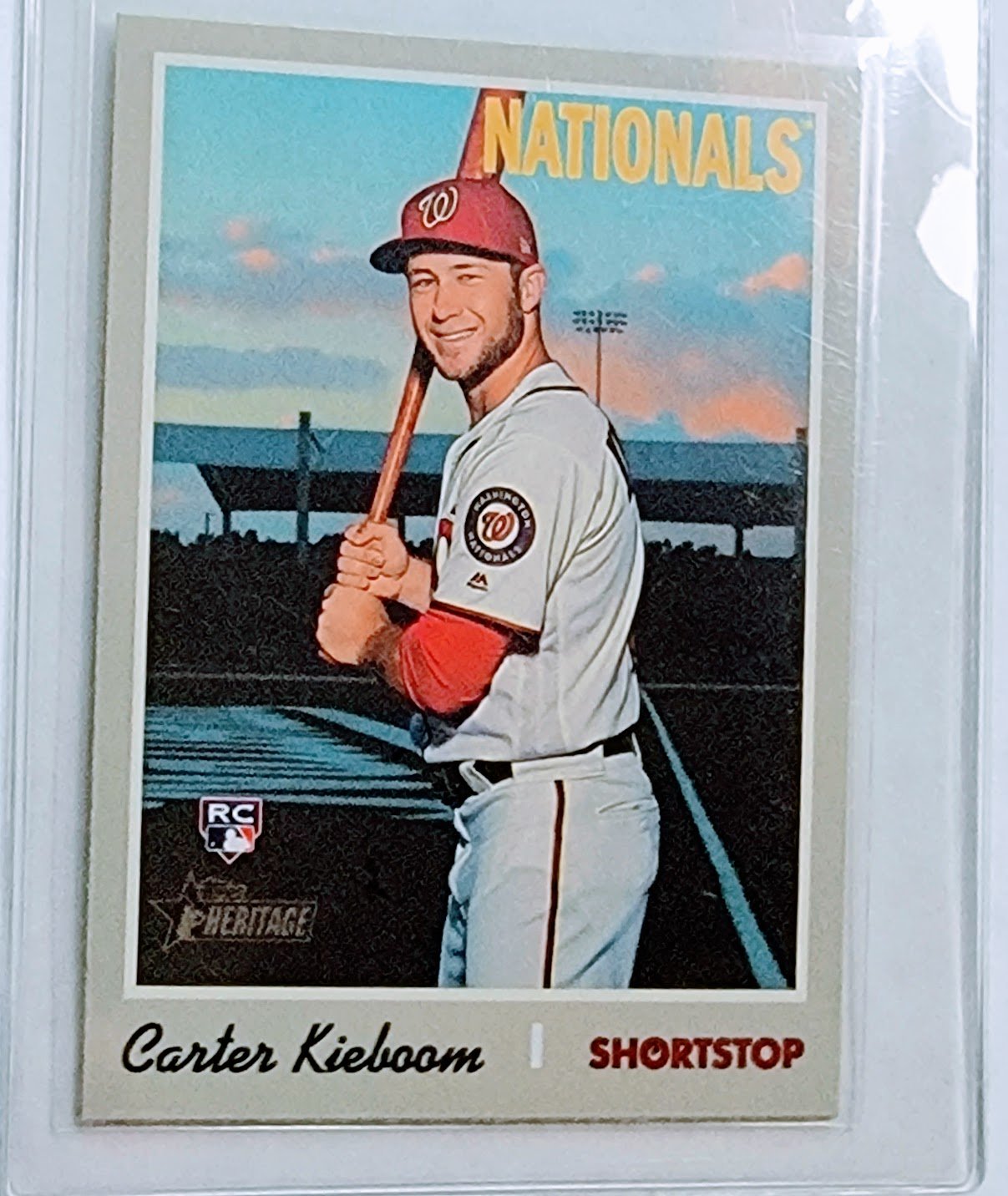 2019 Topps Heritage Carter Kieboom Rookie Baseball Card TPTV simple Xclusive Collectibles