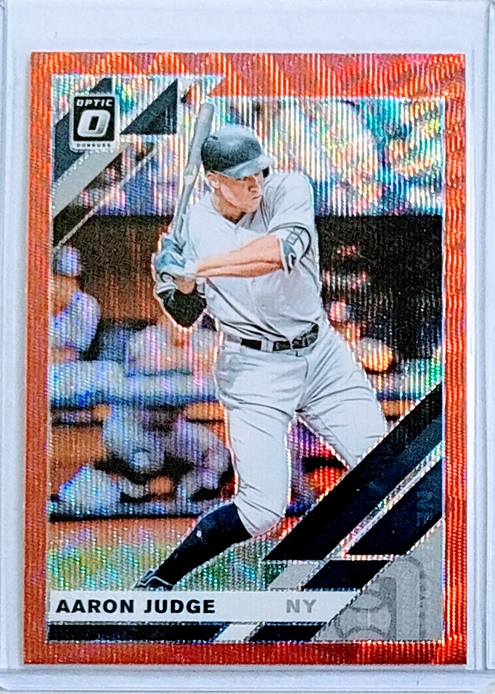 2019 Donruss Optic Aaron Judge Orange Hyper Prizm Refractor Baseball Card TPTV simple Xclusive Collectibles