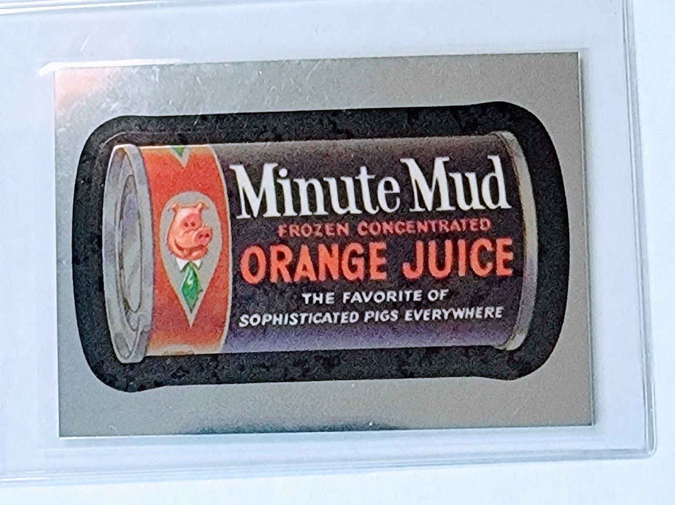2014 Topps Wacky Packages Chrome Minute Mud Concentrated Orange Juice Sticker Card AVM1 simple Xclusive Collectibles