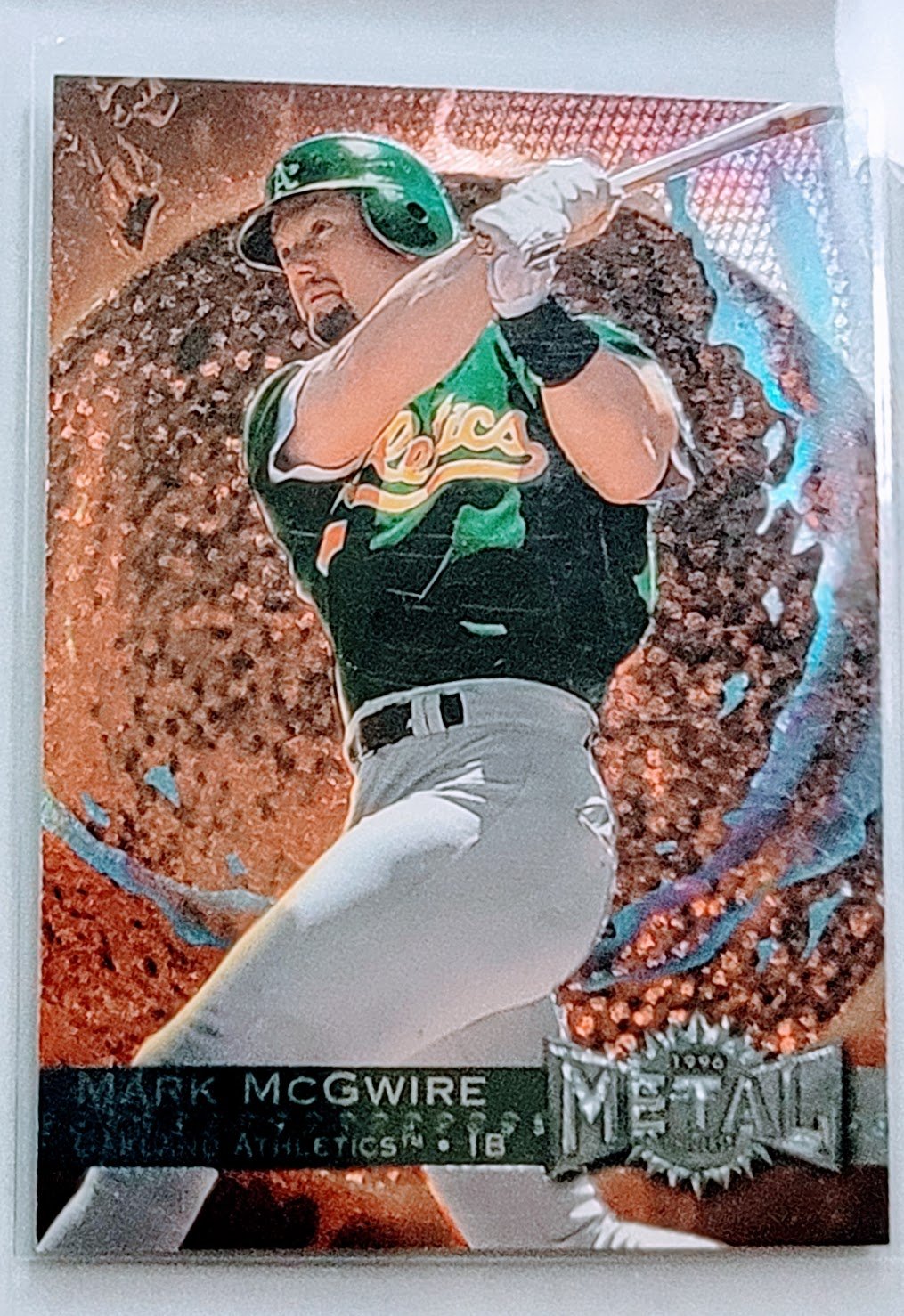 1996 Fleer Metal Mark McGwire Baseball Card TPTV simple Xclusive Collectibles