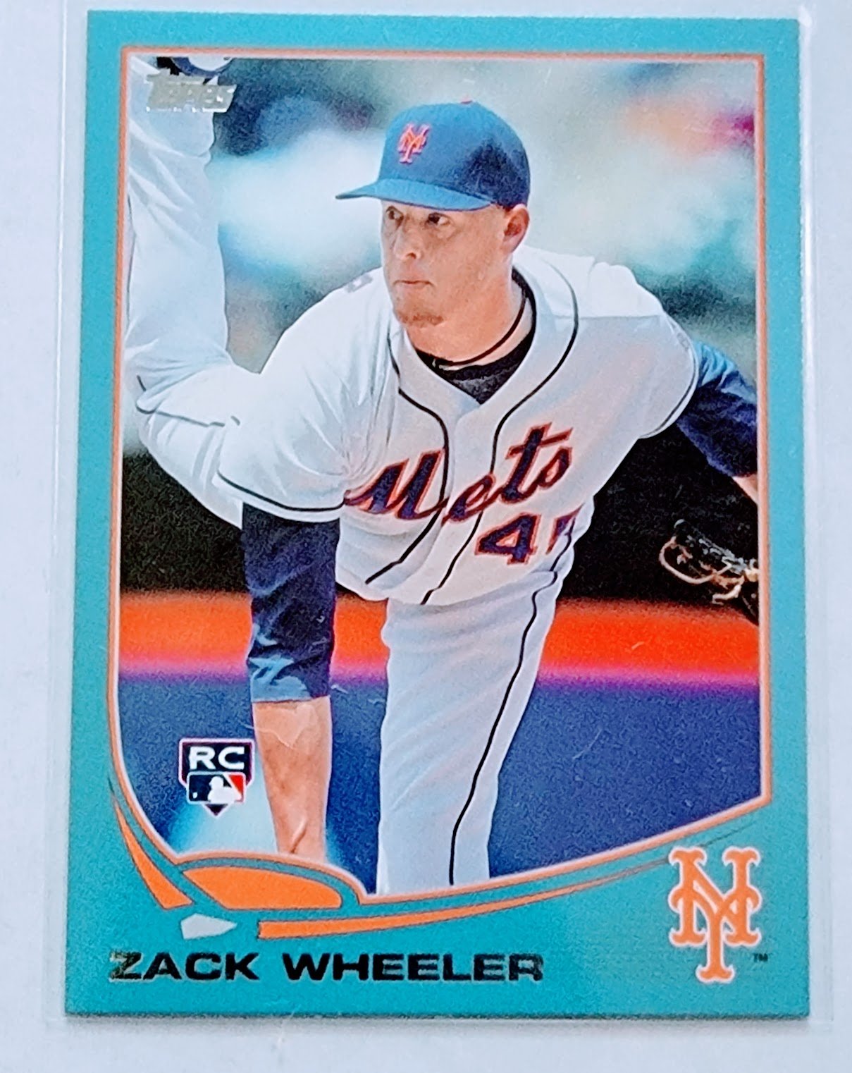 2013 Topps Update Zack Wheeler Blue Bordered Rookie Baseball Card TPTV simple Xclusive Collectibles
