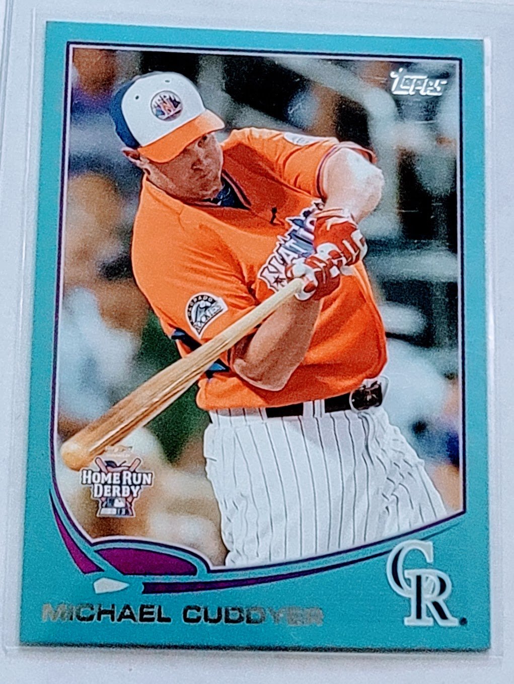 2013 Topps Update Michael Cuddyer Homerun Derby Blue Bordered Baseball Card TPTV simple Xclusive Collectibles