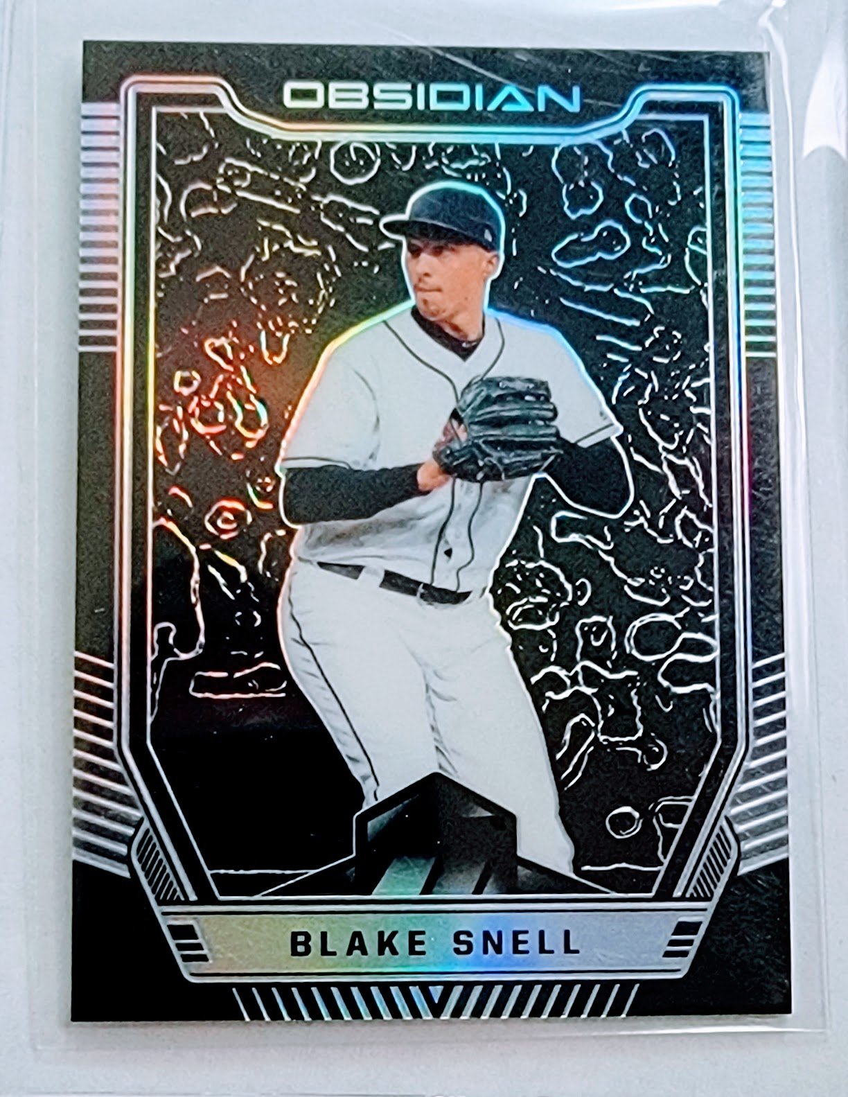 2019 Panini Chronicles Obsidian Blake Snell Electric Etch Refractor Baseball Card TPTV simple Xclusive Collectibles   