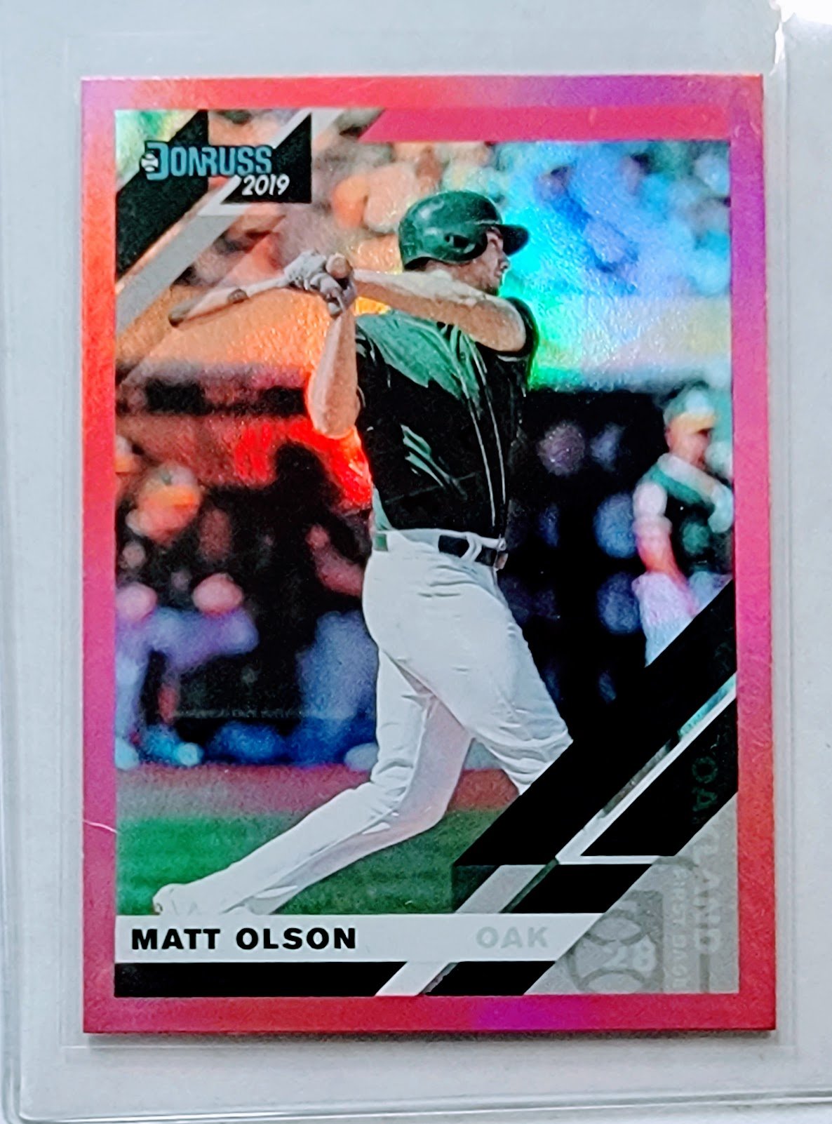 2019 Donruss Matt Olson Pink Refractor Baseball Card TPTV simple Xclusive Collectibles