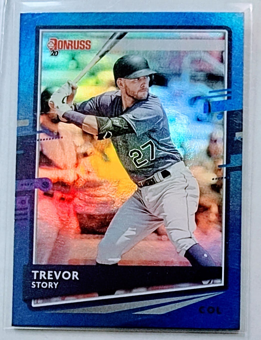 2020 Donruss Trevor Story Refractor Baseball Card TPTV simple Xclusive Collectibles