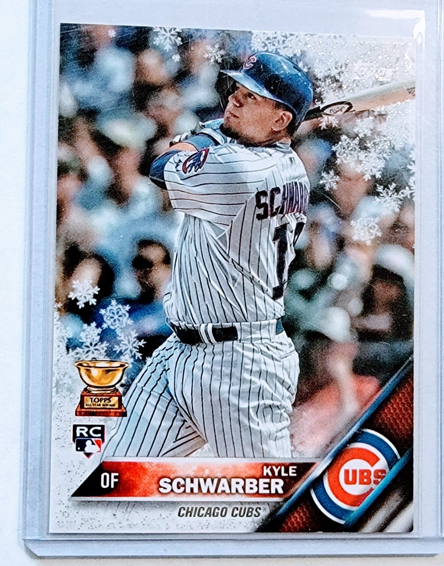 2016 Topps Holiday Kyle Schwarber All Star Rookie Metallic Snowflake Baseball Card TPTV simple Xclusive Collectibles