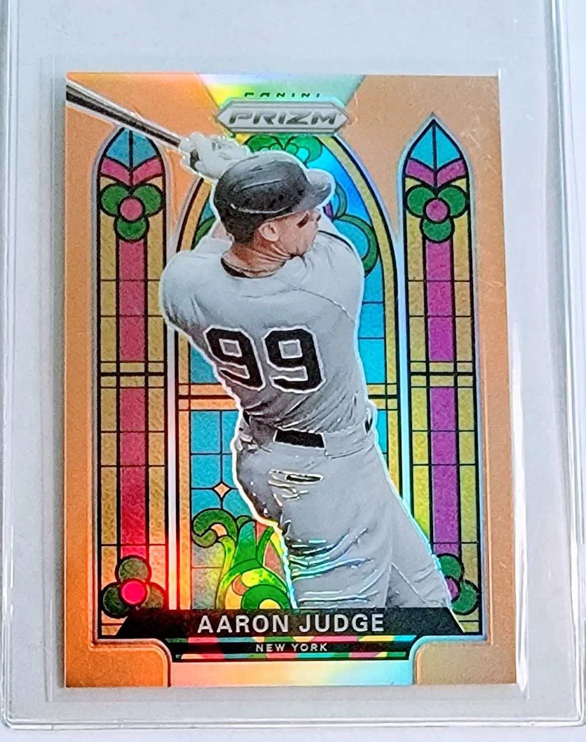 2019 Panini Prizm Aaron Judge Stained Glass Gold #'d/100 Refractor Baseball Card TPTV ~Grading Pending simple Xclusive Collectibles