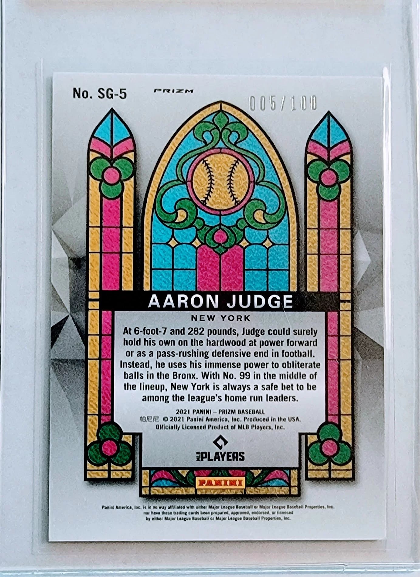2019 Panini Prizm Aaron Judge Stained Glass Gold #'d/100 Refractor Baseball Card TPTV ~Grading Pending simple Xclusive Collectibles