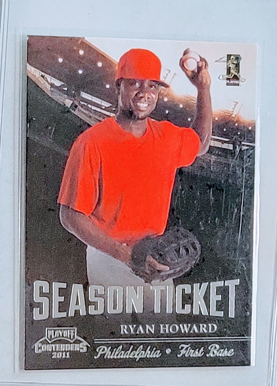 2011 Panini Playoff Contenders Ryan Howard Season Ticket Baseball Card TPTV simple Xclusive Collectibles