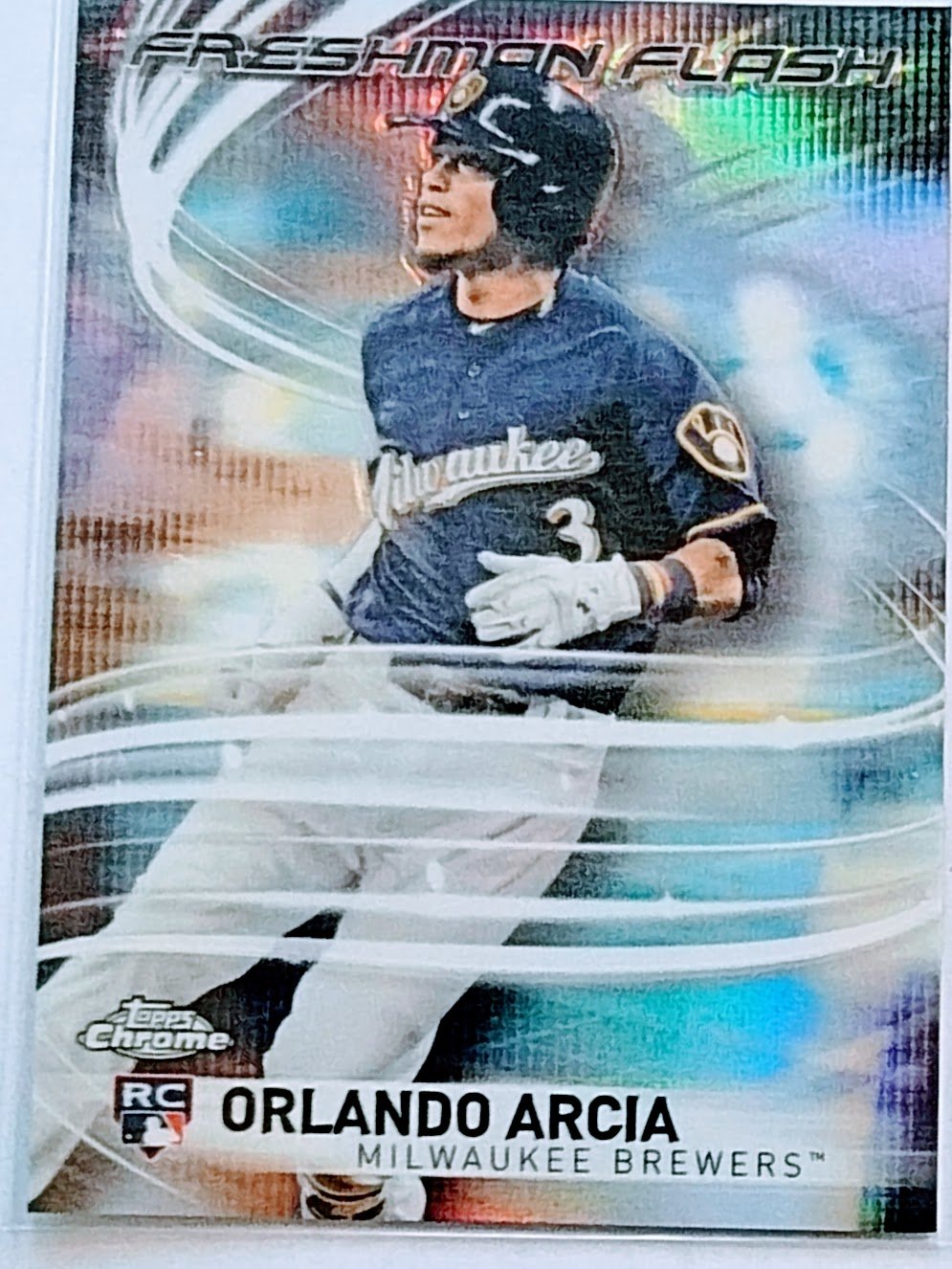 2019 Topps Chrome Orlando Arcia Freshman Flash Baseball Card TPTV simple Xclusive Collectibles