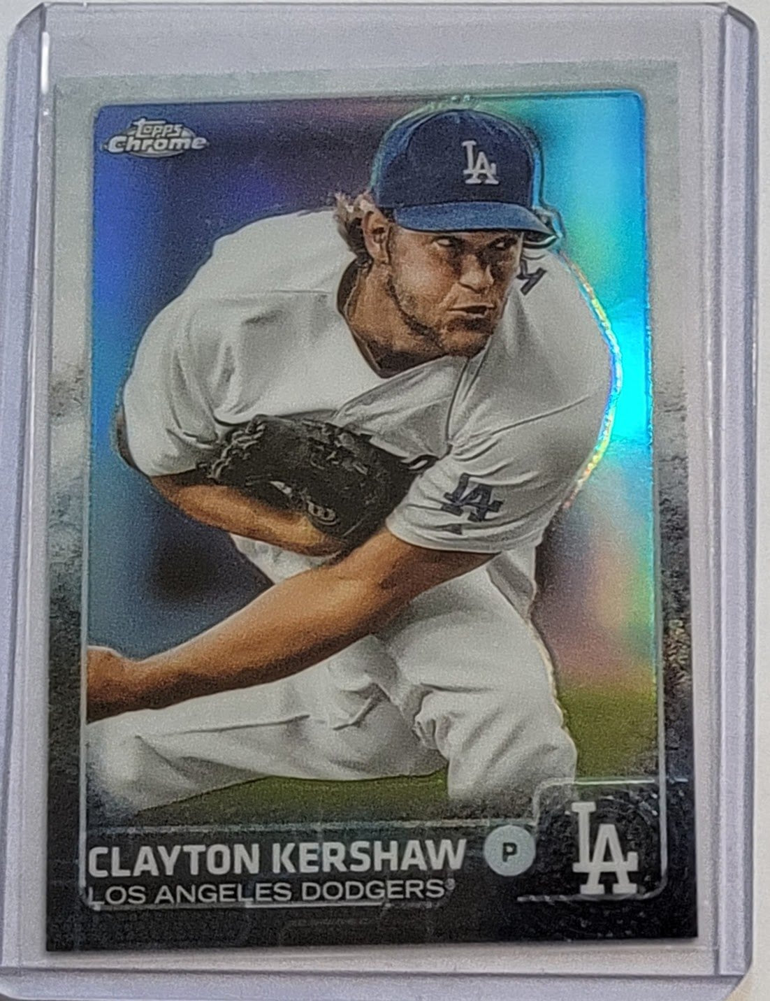 2015 Topps Chrome Clayton Kershaw Refractor Baseball Card TPTV simple Xclusive Collectibles