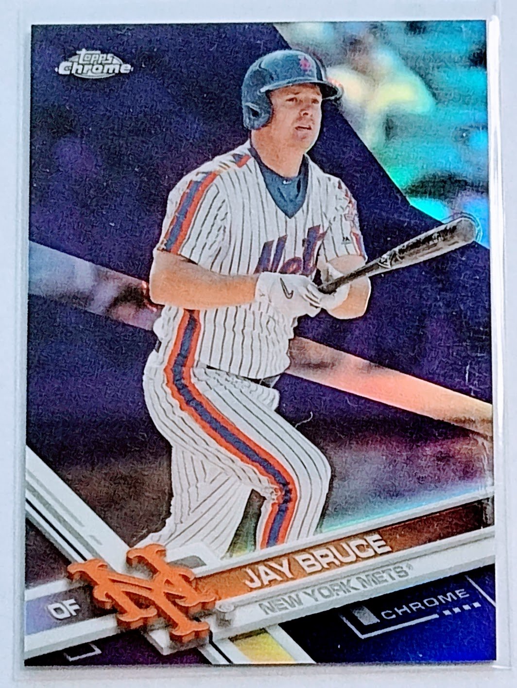 2017 Topps Jay Bruce #'d/299 Purple Refractor Baseball Card TPTV simple Xclusive Collectibles