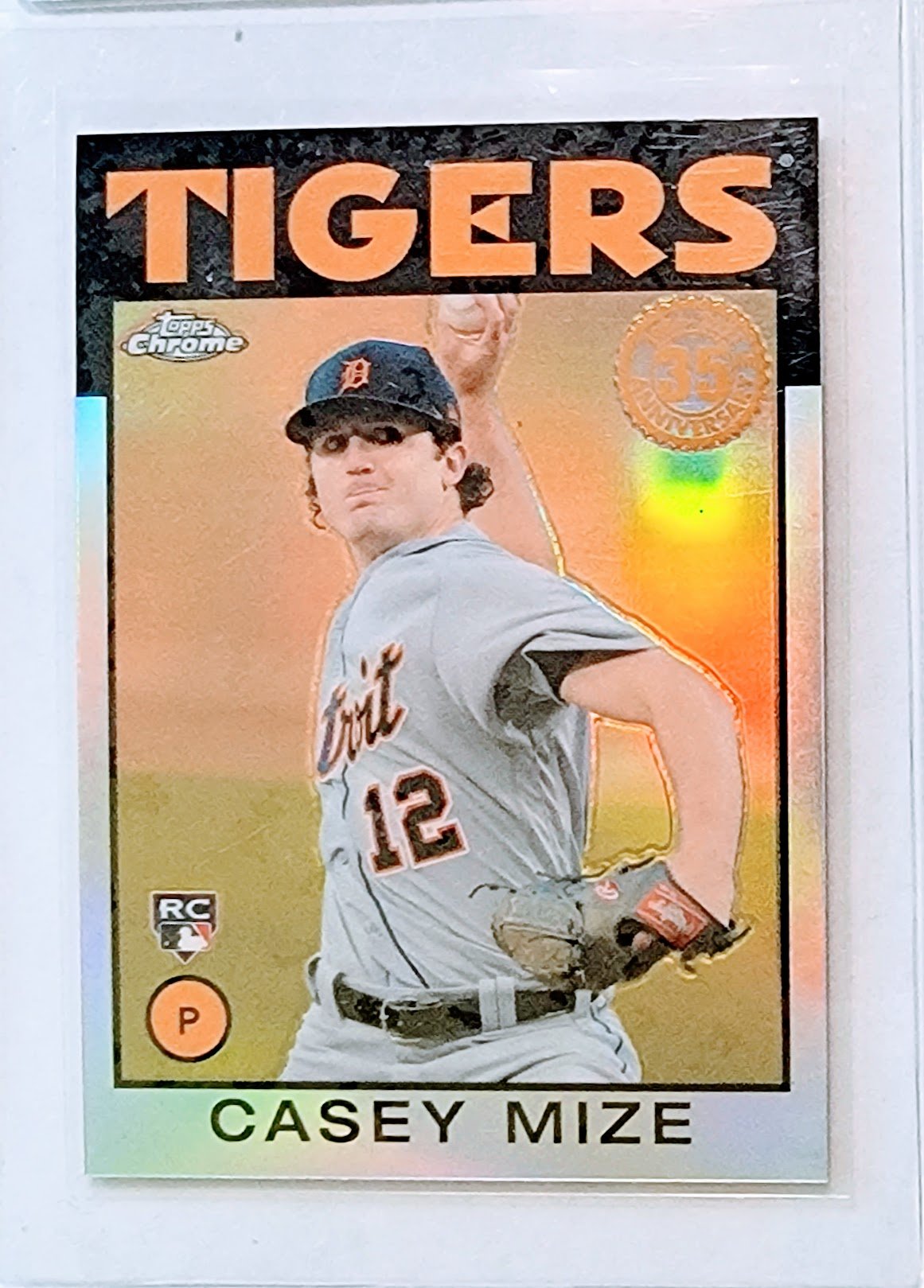 2021 Topps Chrome Update Casey Mize 1985 Anniversary Rookie Refractor Baseball Card TPTV simple Xclusive Collectibles