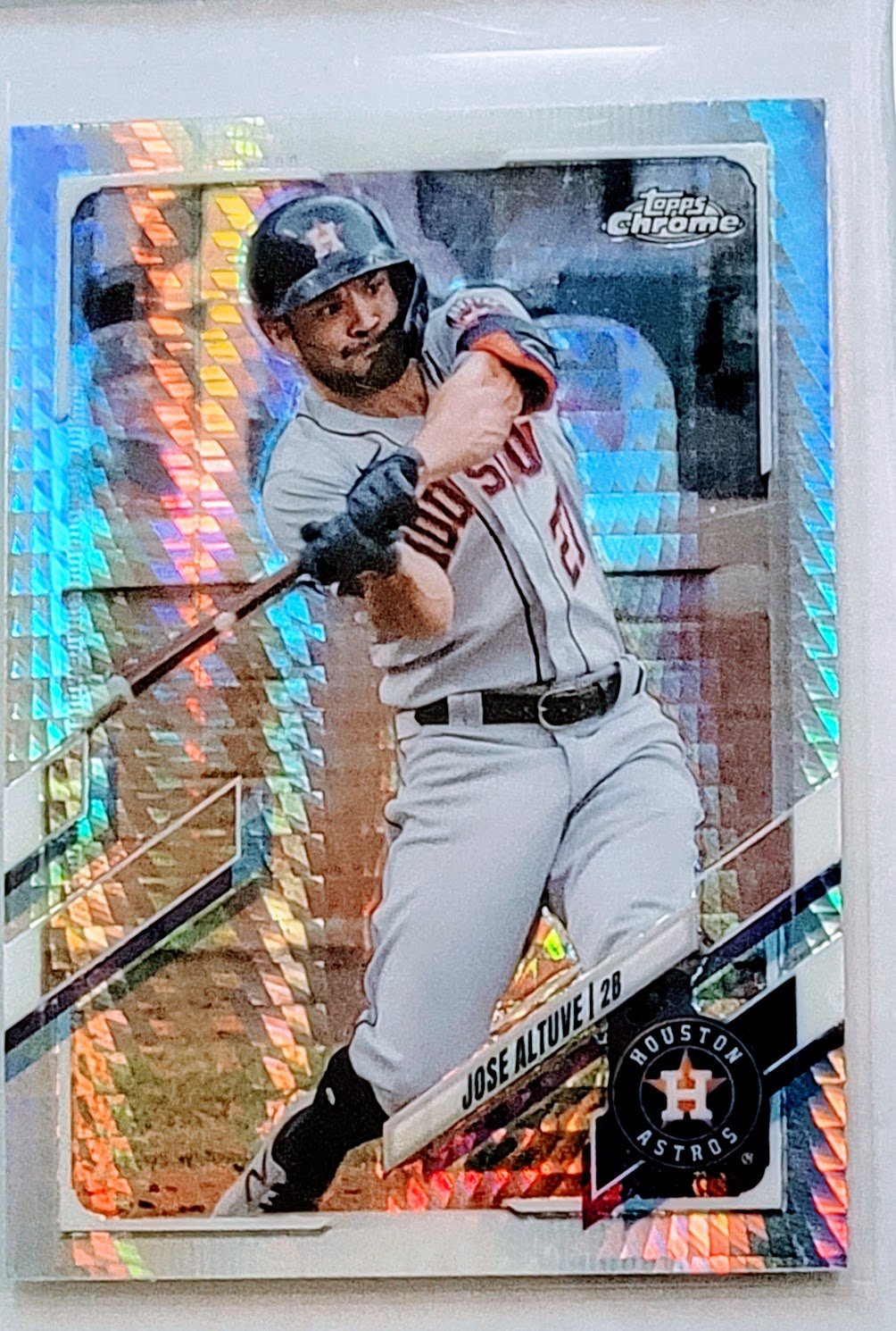 2021 Topps Chrome Jose Altuve Prism Refractor Baseball Card TPTV simple Xclusive Collectibles