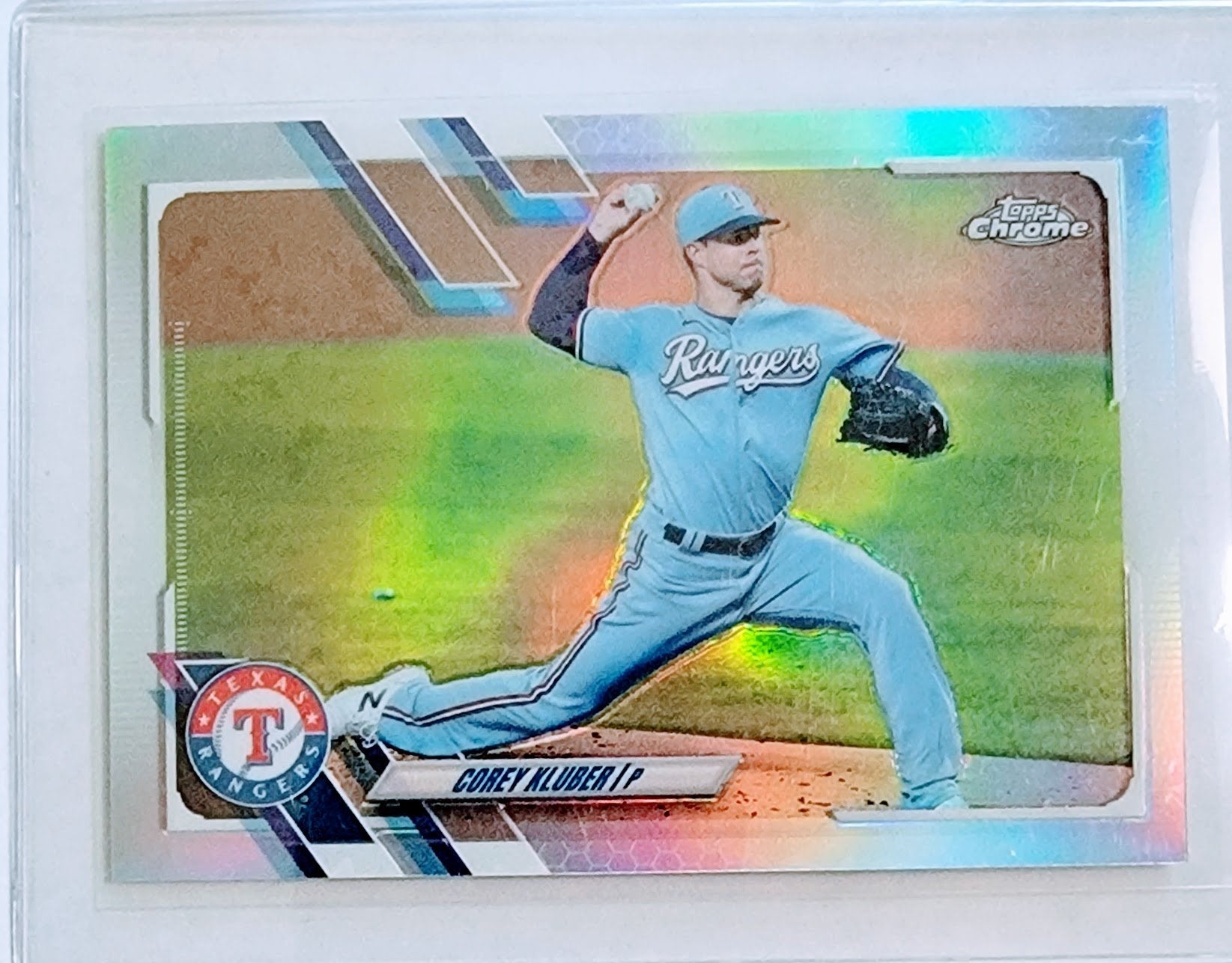 2021 Topps Chrome Corey Kluber Refractor Baseball Card TPTV simple Xclusive Collectibles