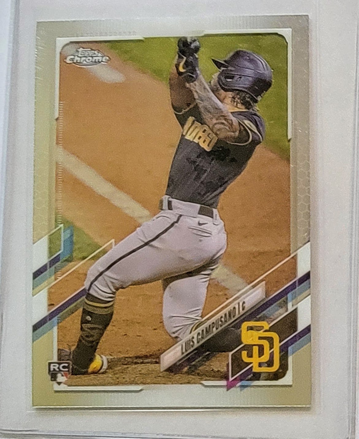 2021 Topps Chrome Luis Campusano Rookie Baseball Card TPTV simple Xclusive Collectibles