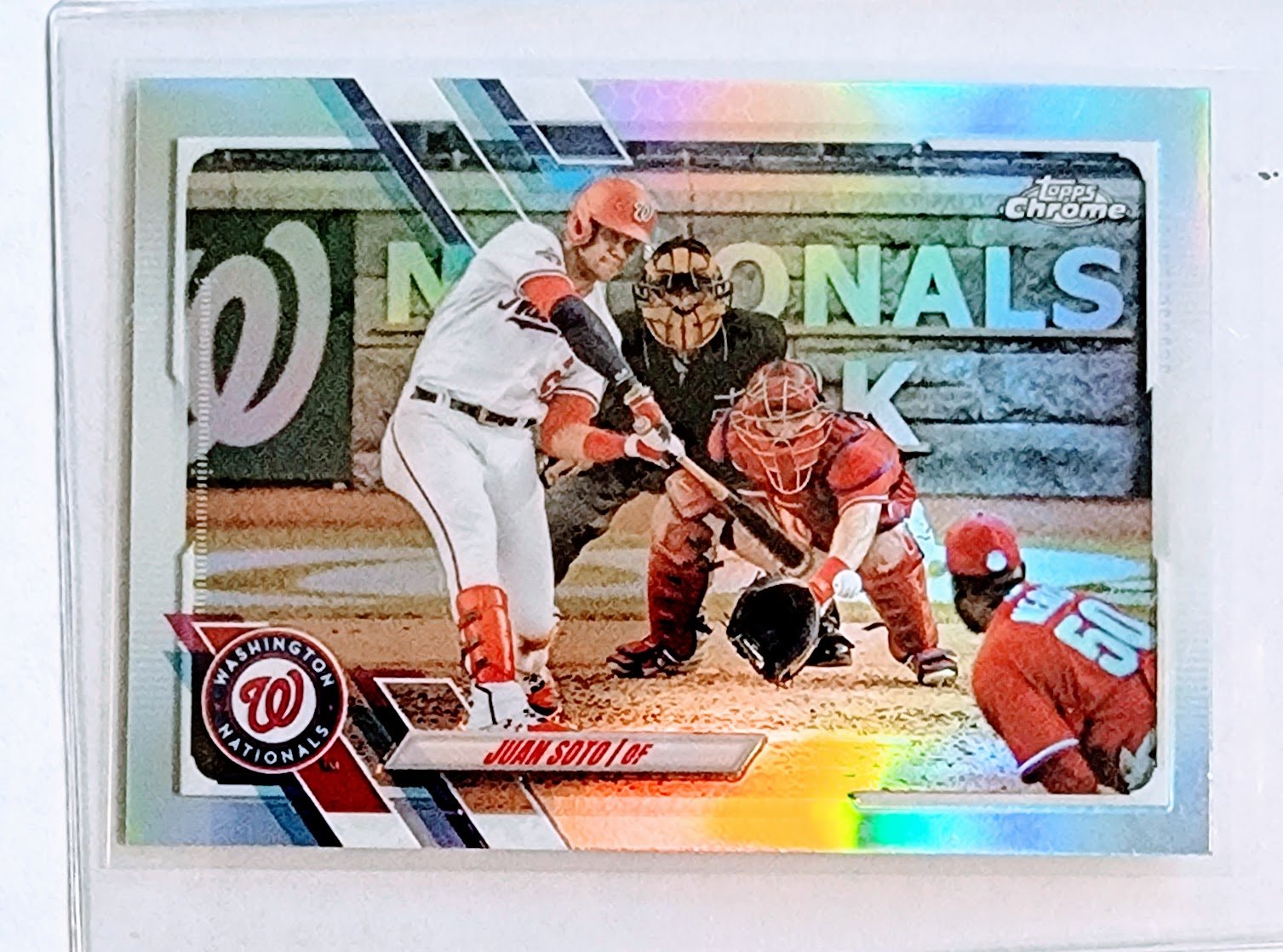 2021 Topps Chrome Juan Soto Refractor Baseball Card TPTV simple Xclusive Collectibles