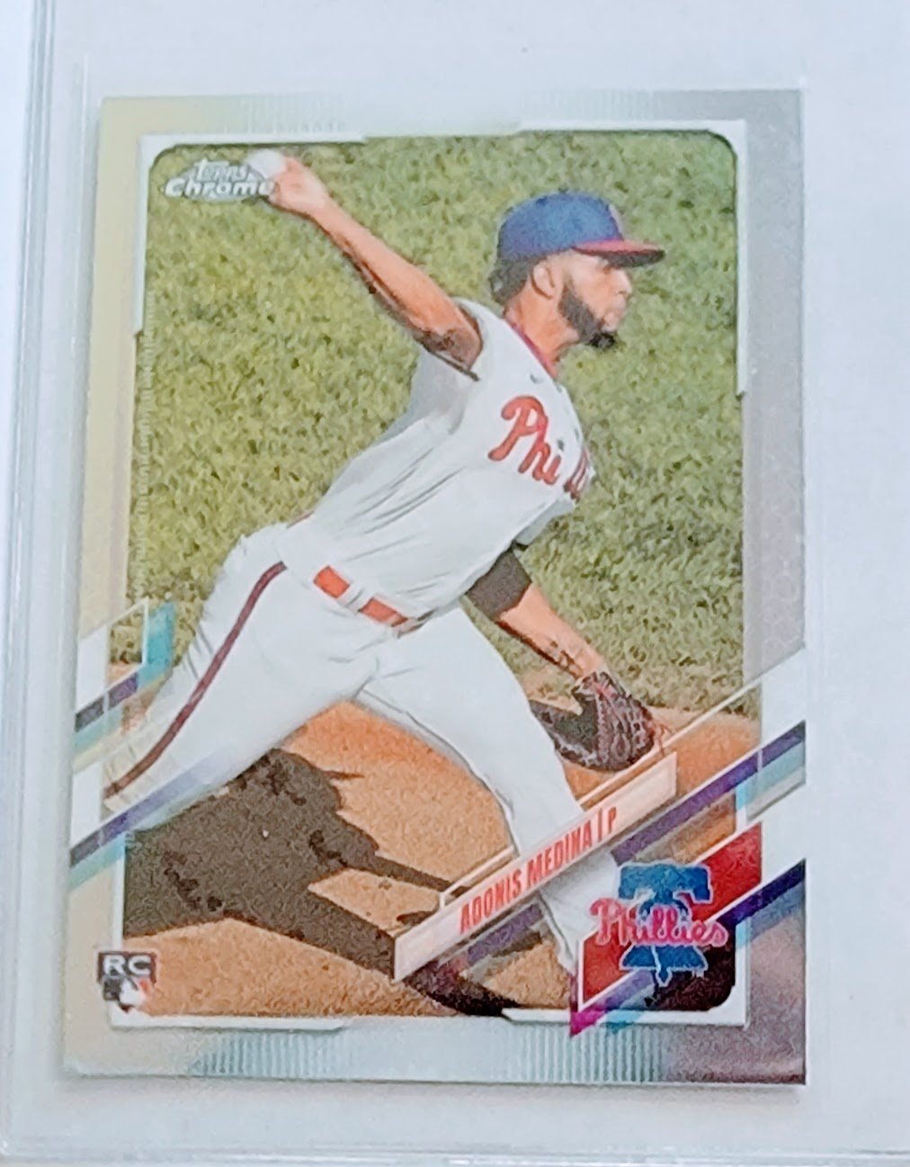 2021 Topps Chrome Adonis Medina Rookie Baseball Card TPTV simple Xclusive Collectibles