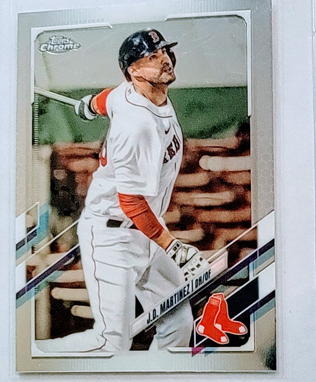 2021 Topps Chrome J.D. Martinez Baseball Card TPTV simple Xclusive Collectibles