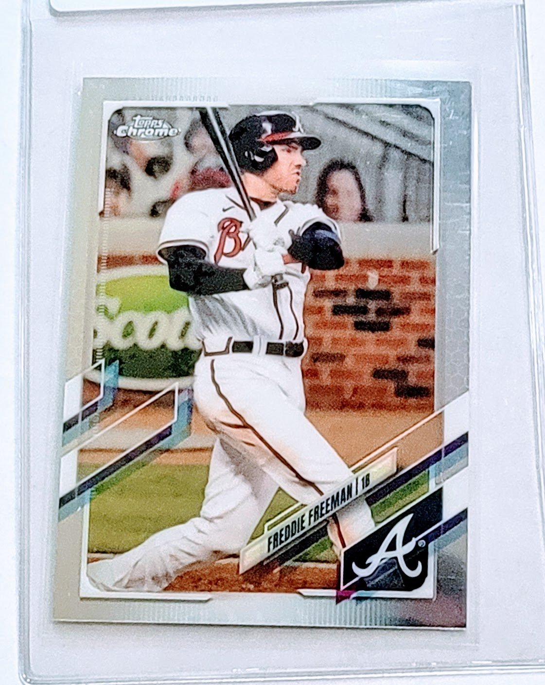 2021 Topps Chrome Freddie Freeman Baseball Card TPTV simple Xclusive Collectibles