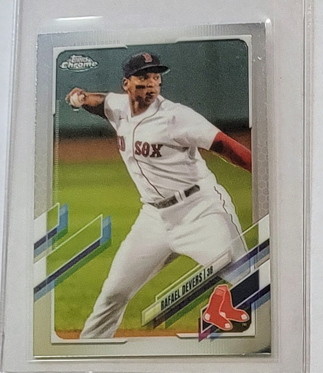 2021 Topps Chrome Rafael Devers Baseball Card TPTV simple Xclusive Collectibles