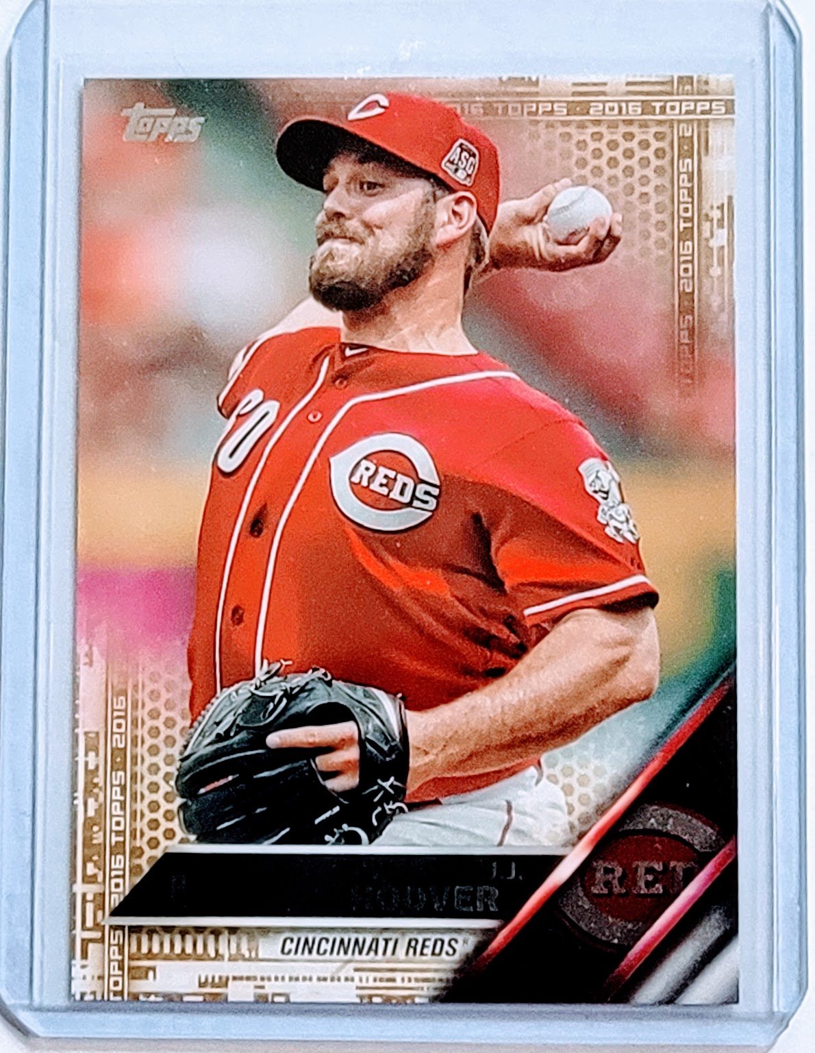 2016 Topps J.J. Hoover Gold #'d/2016 Parallel Baseball Card TPTV simple Xclusive Collectibles