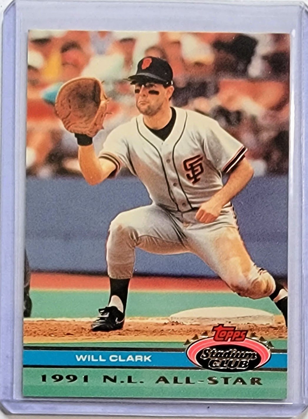 1992 Topps Stadium Club Dome Will Clark 1991 All Star MLB Baseball Tra