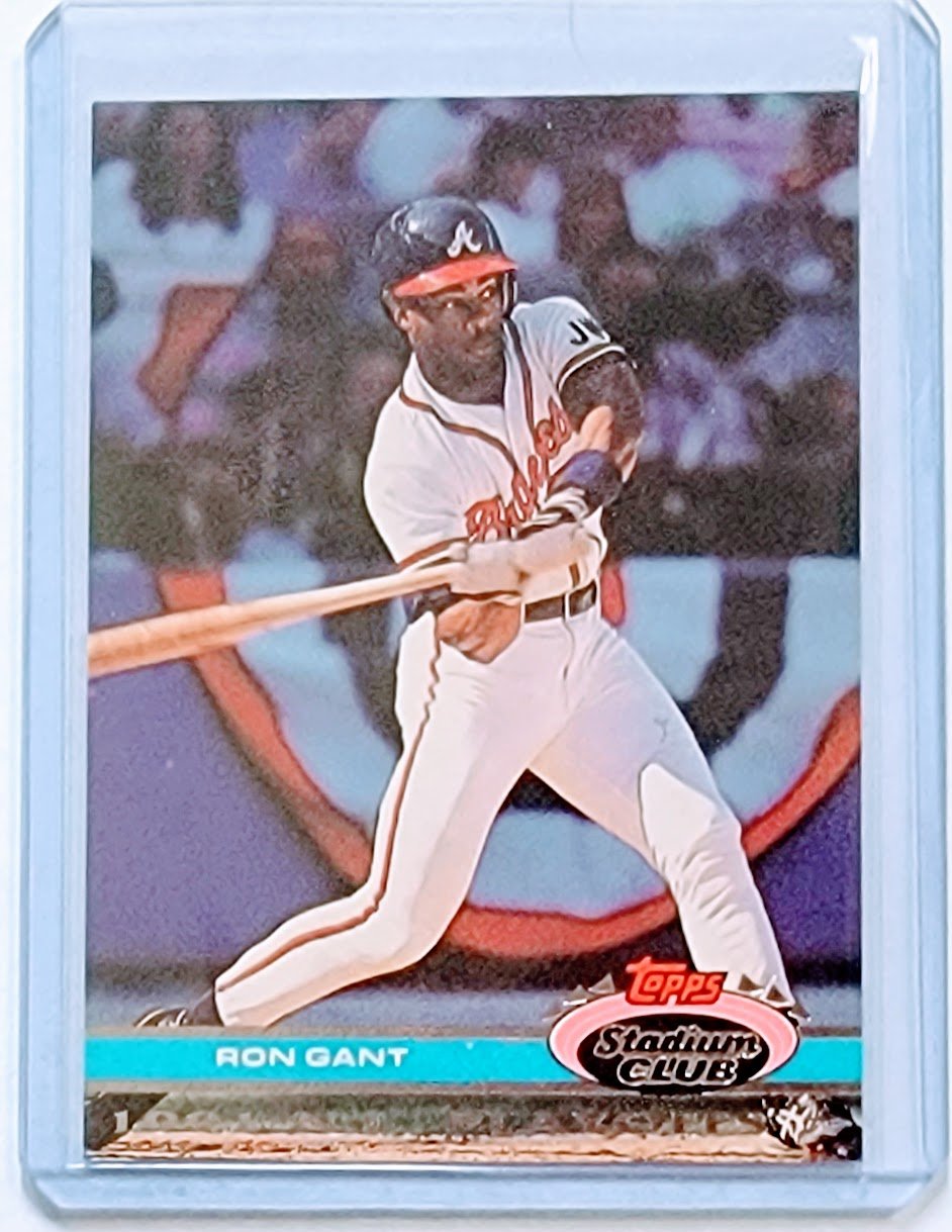 1992 Topps Stadium Club Dome Ron Gant 1991 Playoffs MLB Baseball Trading Card TPTV simple Xclusive Collectibles