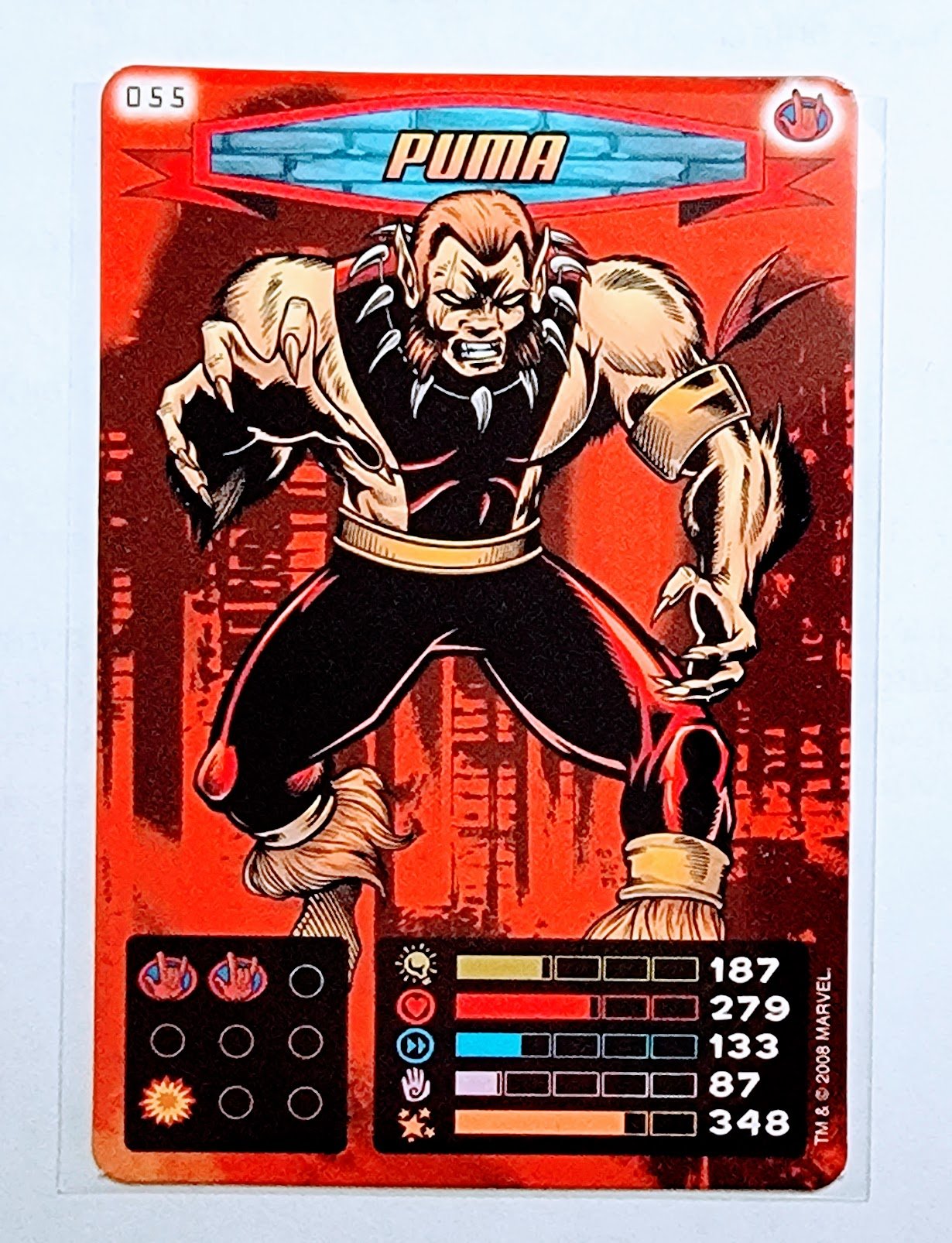 2008 Spiderman Heroes and Villains Puma #55 Marvel Booster Trading Card UPTI simple Xclusive Collectibles