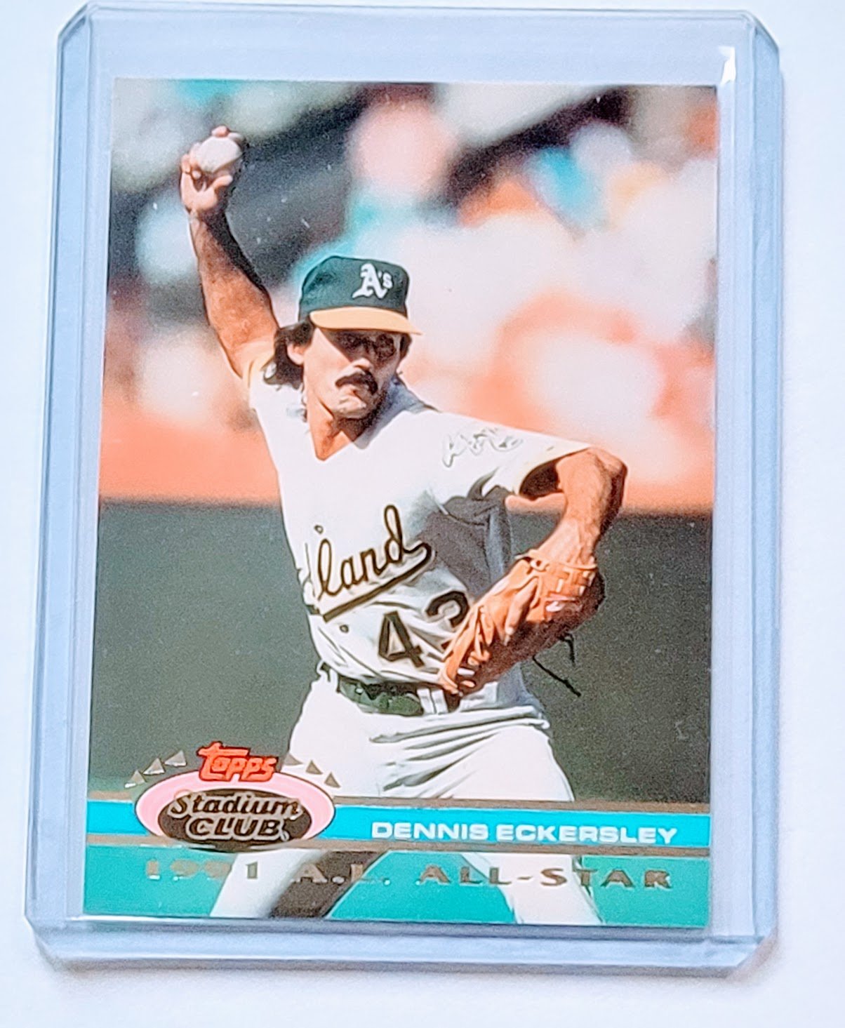 1992 Topps Stadium Club Dome Dennis Eckersley 1991 All Star MLB Baseball Trading Card TPTV simple Xclusive Collectibles