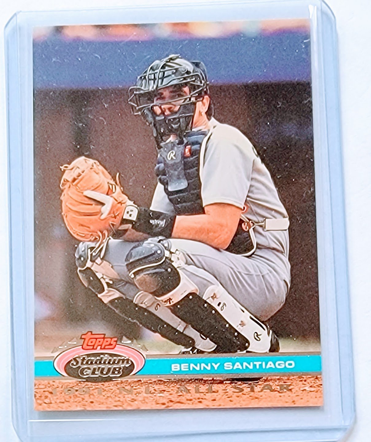 1992 Topps Stadium Club Dome Benny Santiago 1991 All Star MLB Baseball Trading Card TPTV simple Xclusive Collectibles