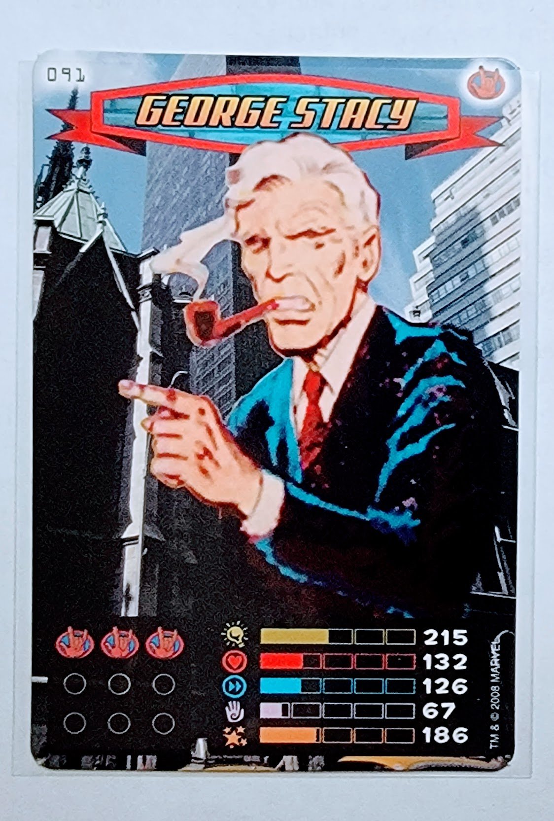 2008 Spiderman Heroes and Villains George Stacy #91 Marvel Booster Trading Card UPTI simple Xclusive Collectibles