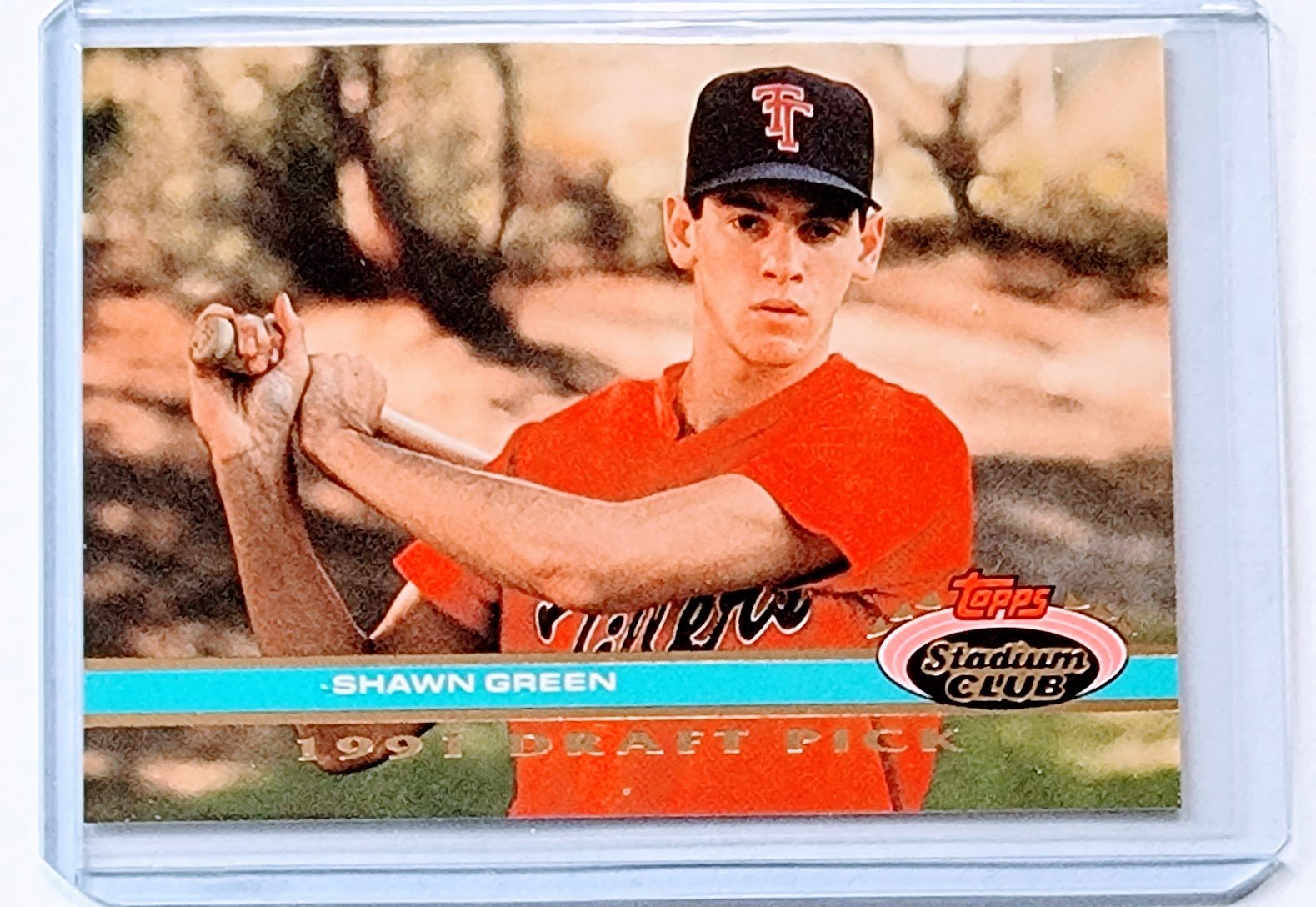 1992 Topps Stadium Club Dome Shawn Green 1991 Draft Pick MLB Baseball Trading Card TPTV simple Xclusive Collectibles