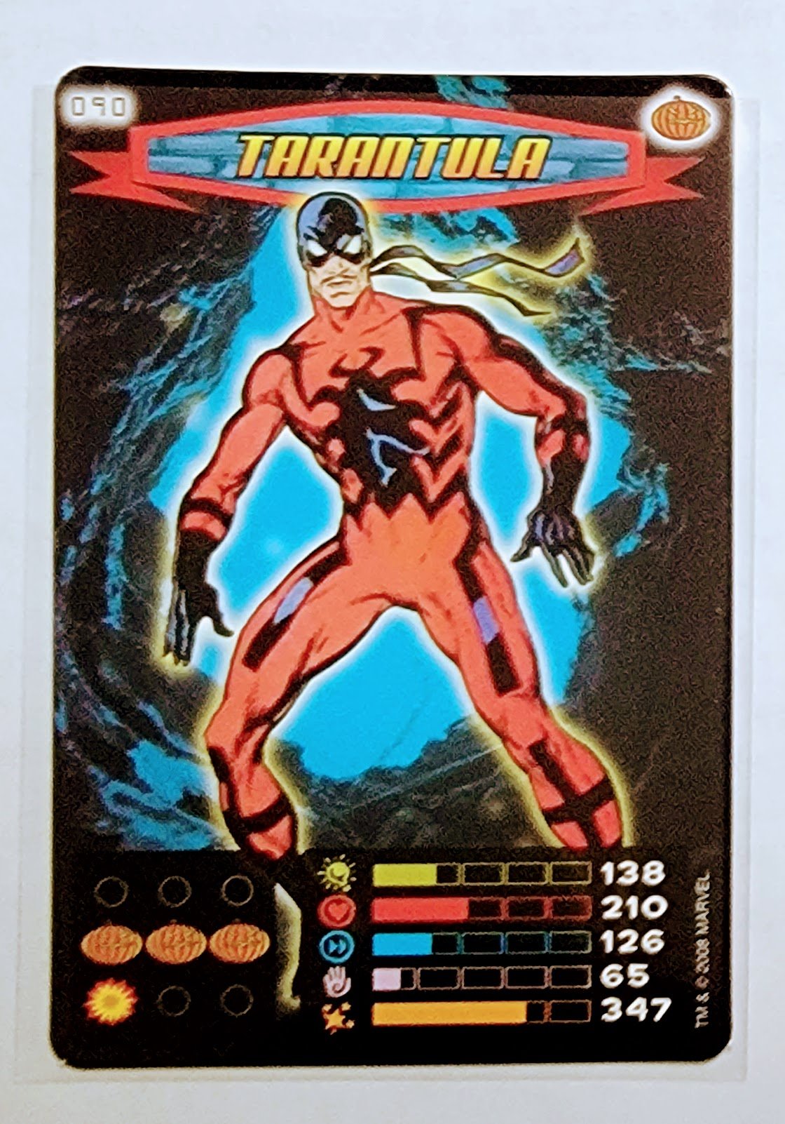 2008 Spiderman Heroes and Villains Tarantula #90 Marvel Booster Trading Card UPTI simple Xclusive Collectibles