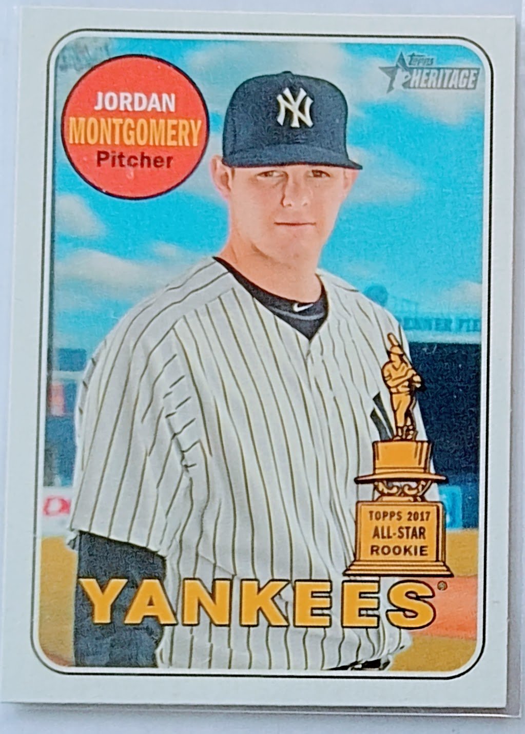 2018 Topps Heritage Jordan Montgomery All Star Rookie Baseball Card TPTV simple Xclusive Collectibles