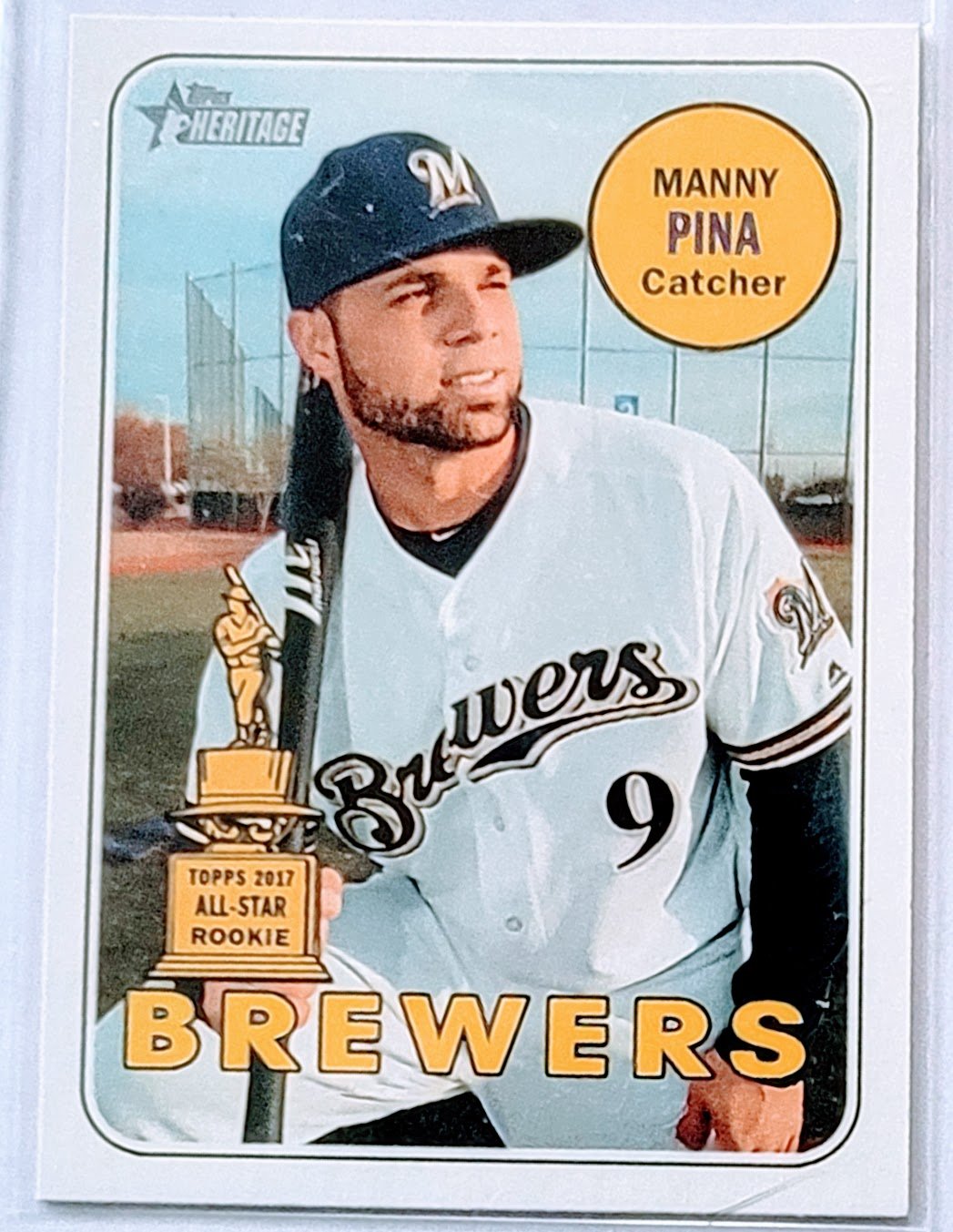2018 Topps Heritage Manny Pina All Star Rookie Baseball Card TPTV simple Xclusive Collectibles